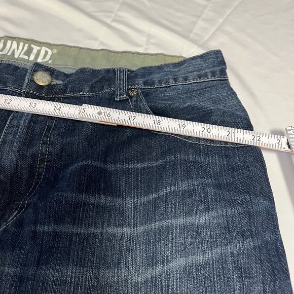 Ecko Unltd Baggy Jeans Size 40 Mens Vintage Y2K Denim Straight Leg Blue - Picture 12 of 14